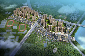 岳阳-临湘万象新城项目位于临湘市南太路与云湖路交汇处