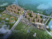 岳阳-临湘万象新城项目位于临湘市南太路与云湖路交汇处