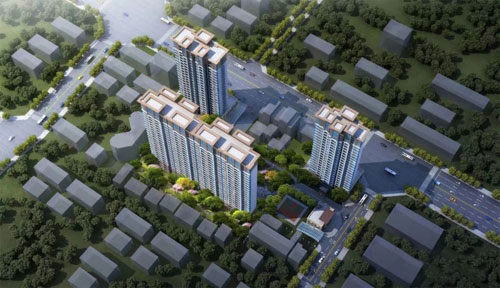 岳阳-临湘锦康天禧项目位于临湘市路中万和大酒店对面