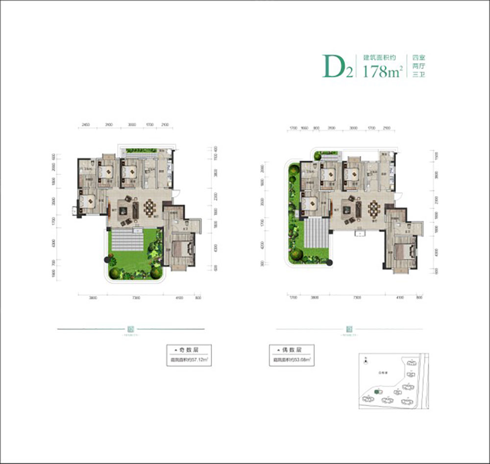 岳阳云溪区福天城为您提供该项目D2户型图片鉴赏