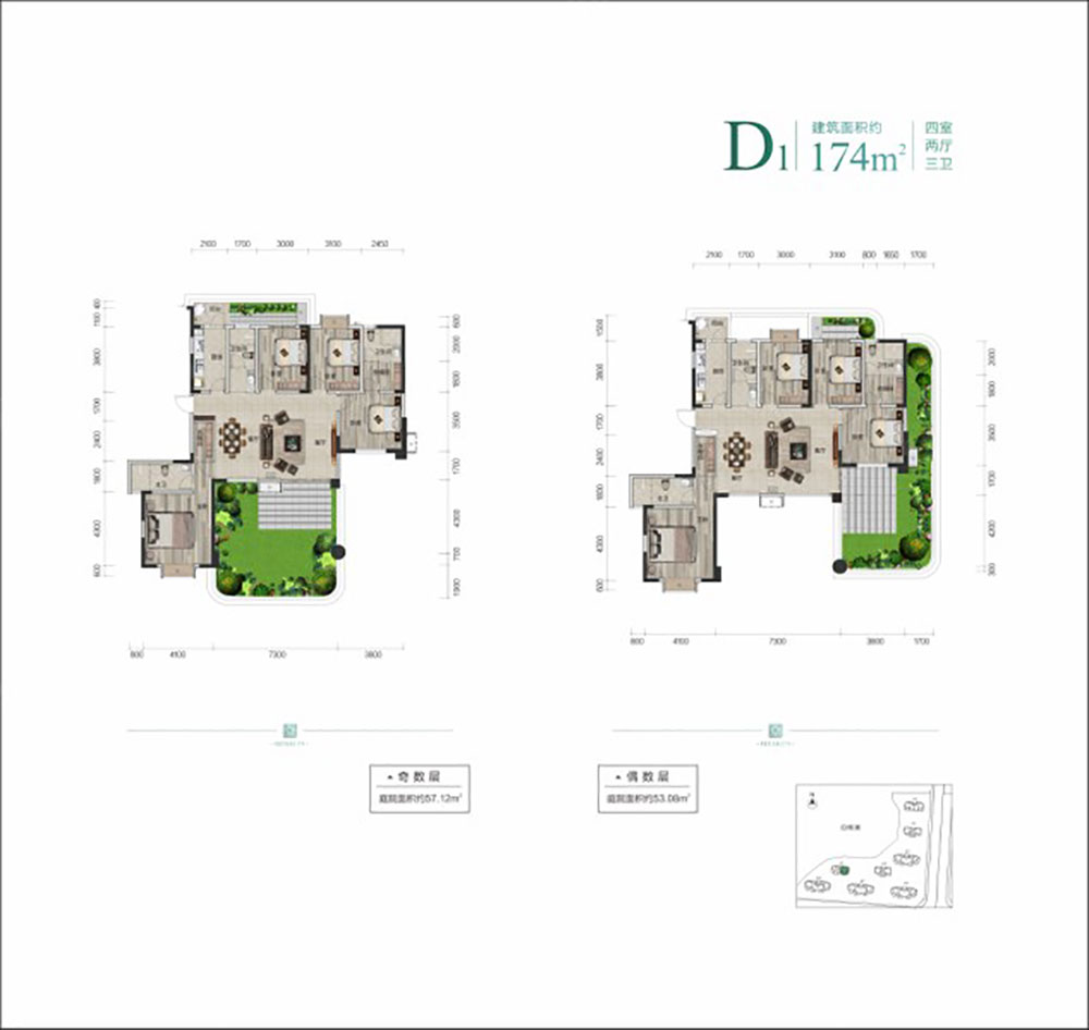 岳阳云溪区福天城为您提供该项目D1户型图片鉴赏