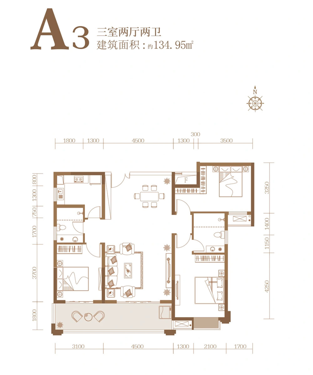 岳阳-岳阳县荣湖城为您提供该项目A3户型图片鉴赏