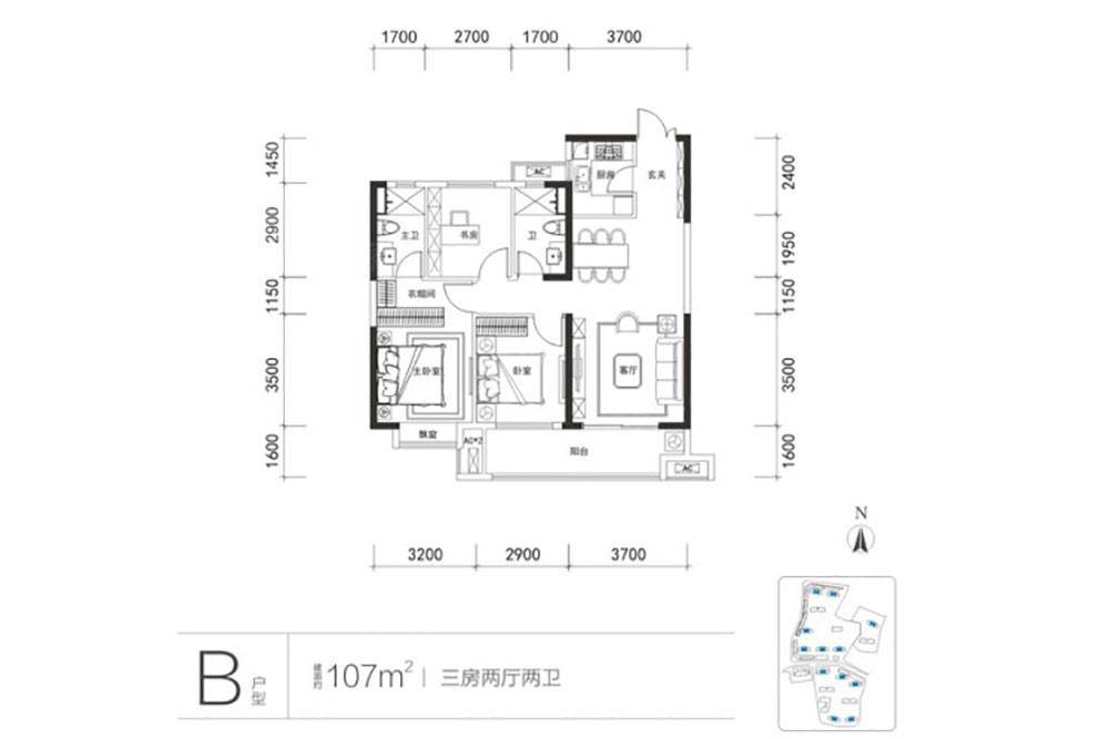 岳阳岳阳楼区城市之光为您提供该项目B户型图片鉴赏