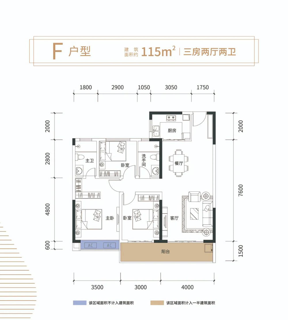 岳阳岳阳楼区宝德麓湖为您提供该项目F户型图片鉴赏