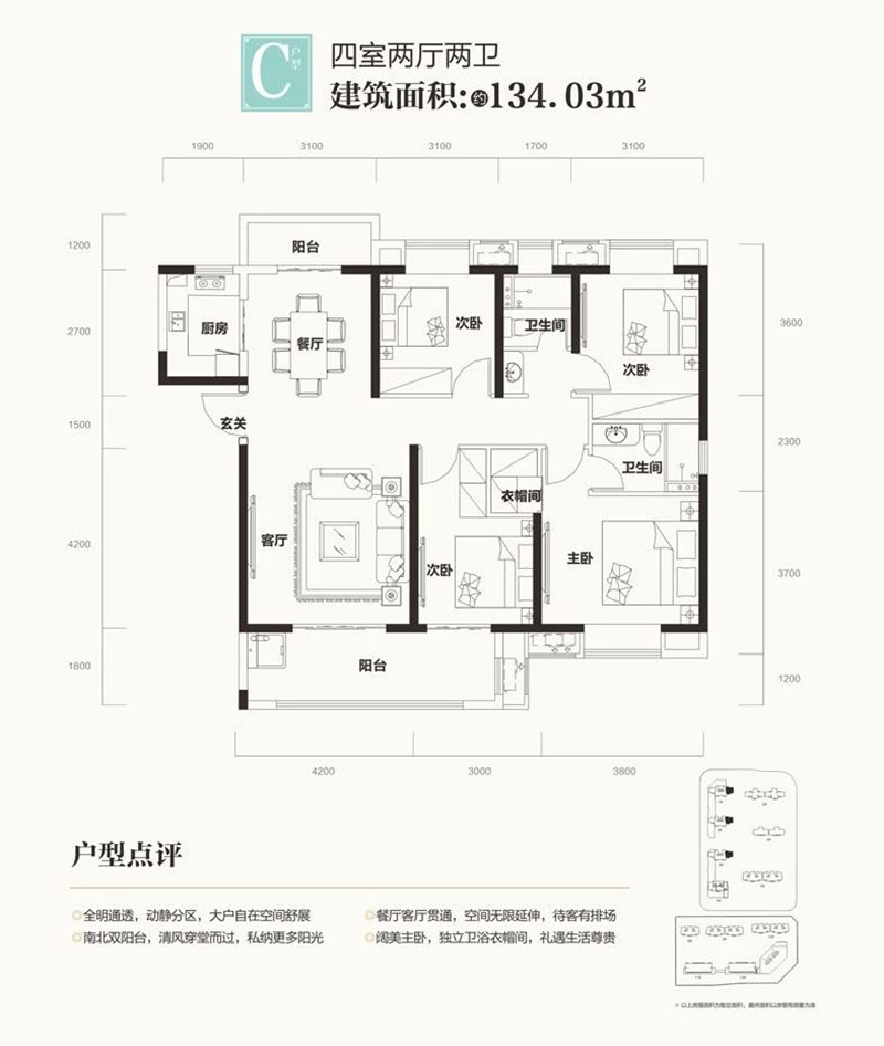 岳阳岳阳楼区融创都会中心为您提供C户型图片详情鉴赏