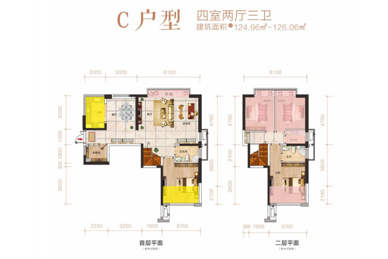 岳阳岳阳楼区天伦溪山府为您提供该项目C户型图片鉴赏