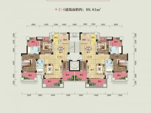 岳阳-岳阳楼区富兴御城为您提供C-8户型鉴赏