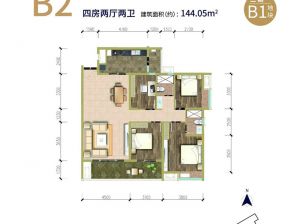 岳阳-岳阳楼区南湖领域为您提供B2户型鉴赏