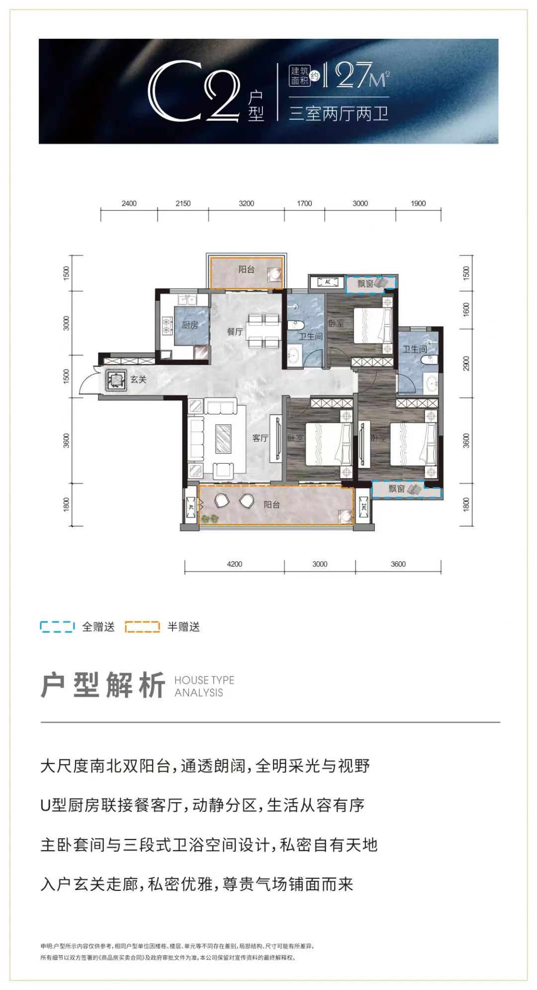 岳阳-平江颐华城幸福里为您提供C2户型图片详情鉴赏