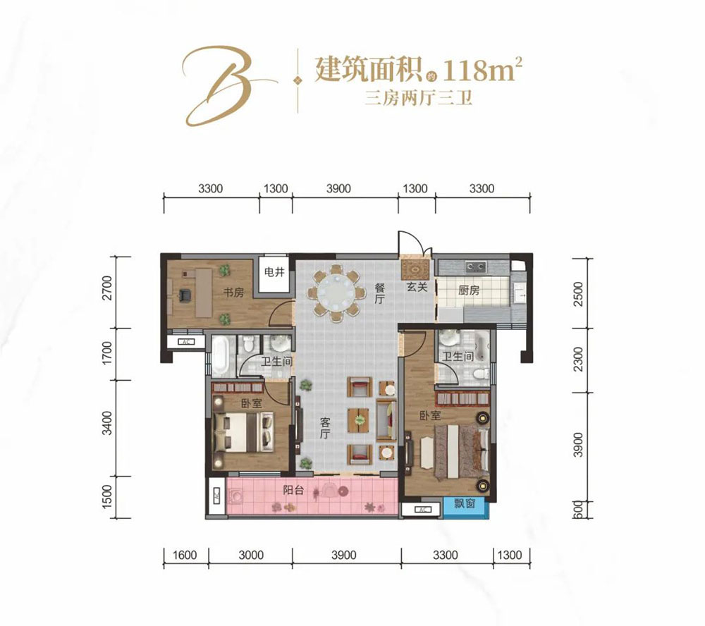 岳阳-平江御城新天地为您提供B户型图片详情鉴赏