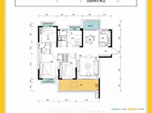 岳阳-平江碧桂园翘楚棠为您提供YJ130户型鉴赏