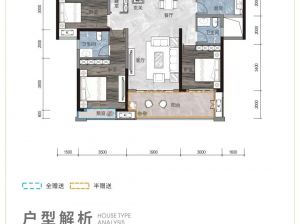 岳阳-平江颐华城幸福里为您提供C1户型鉴赏