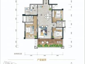 岳阳-平江颐华城翡翠湾为您提供C户型鉴赏