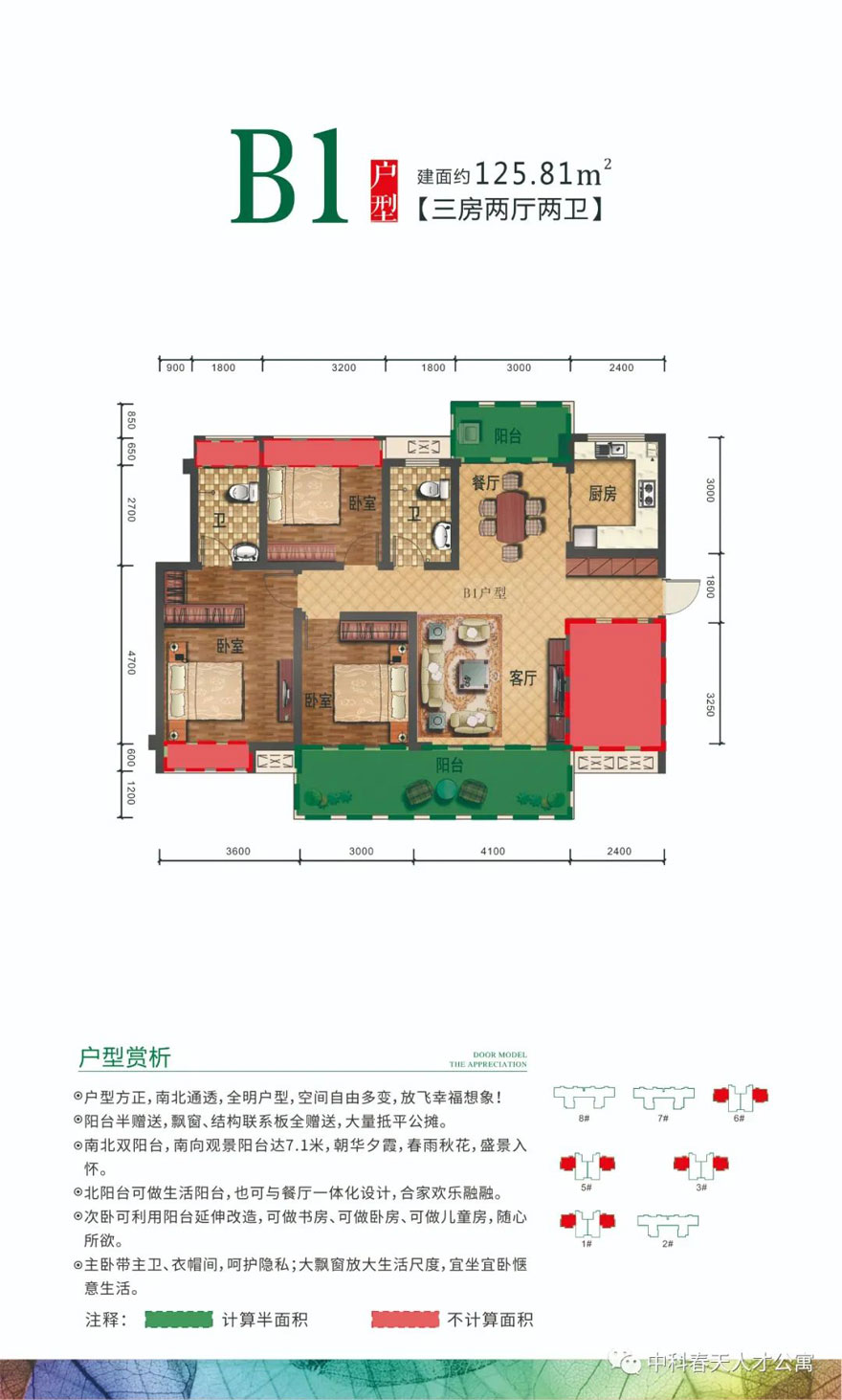 岳阳-汨罗中科春天智慧美寓为您提供该项目B1户型图片鉴赏