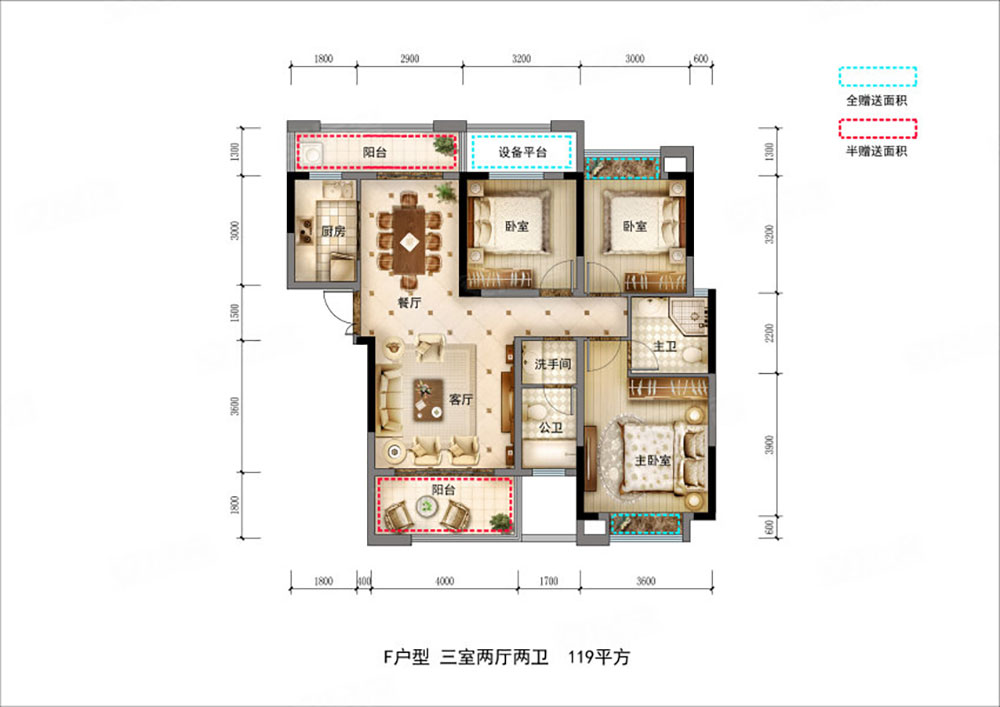 岳阳-汨罗罗城中央广场为您提供F户型图片详情鉴赏