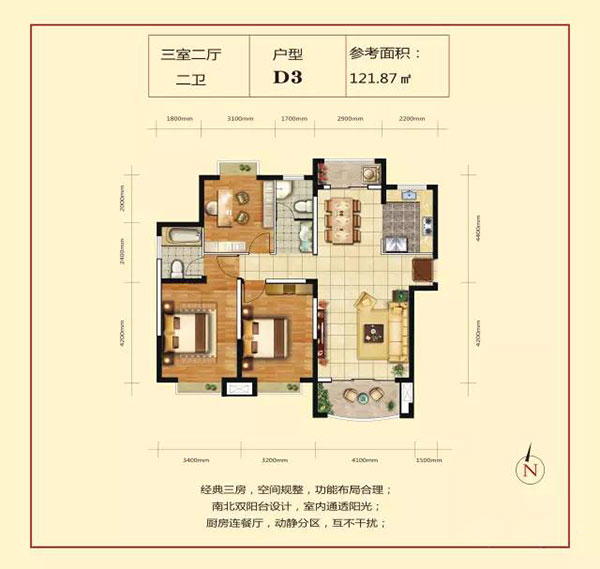 岳阳君山区君山壹号为您提供D3户型图片详情鉴赏