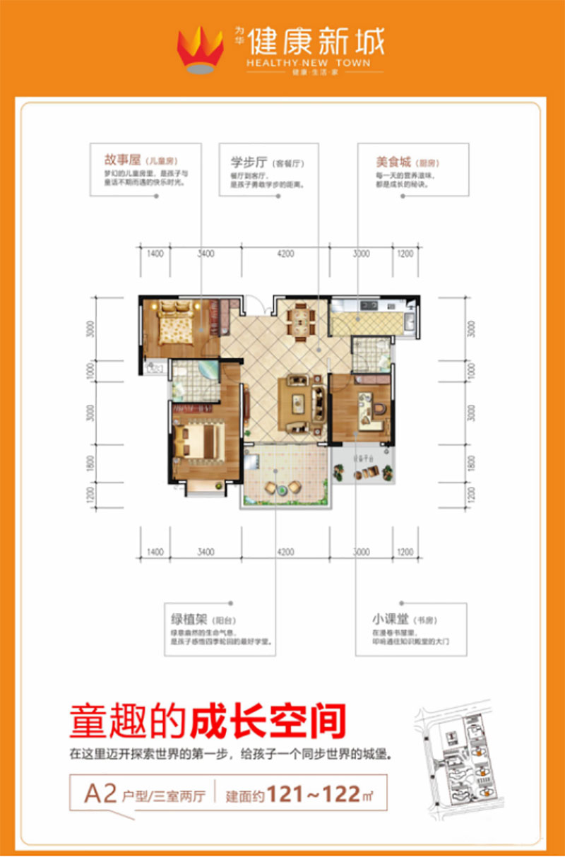 岳阳-华容鑫洋天御为您提供A2户型图片详情鉴赏