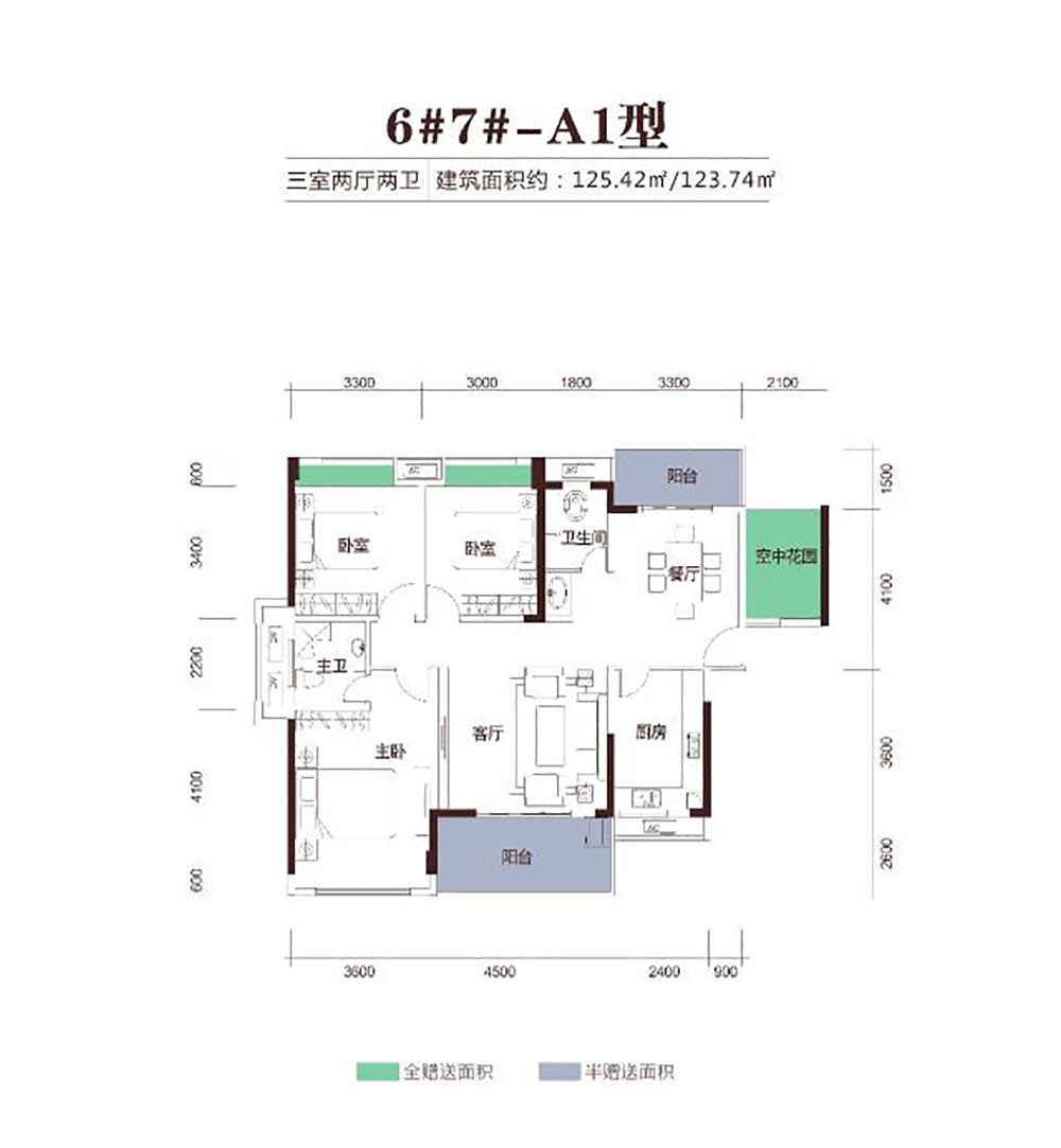 岳阳-华容盛世新城隆源为您提供A1户型图片详情鉴赏