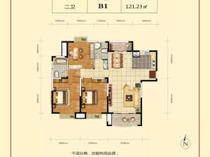 岳阳-君山区君山壹号为您提供B1户型鉴赏