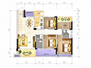 岳阳-华容三同御院为您提供D1户型鉴赏