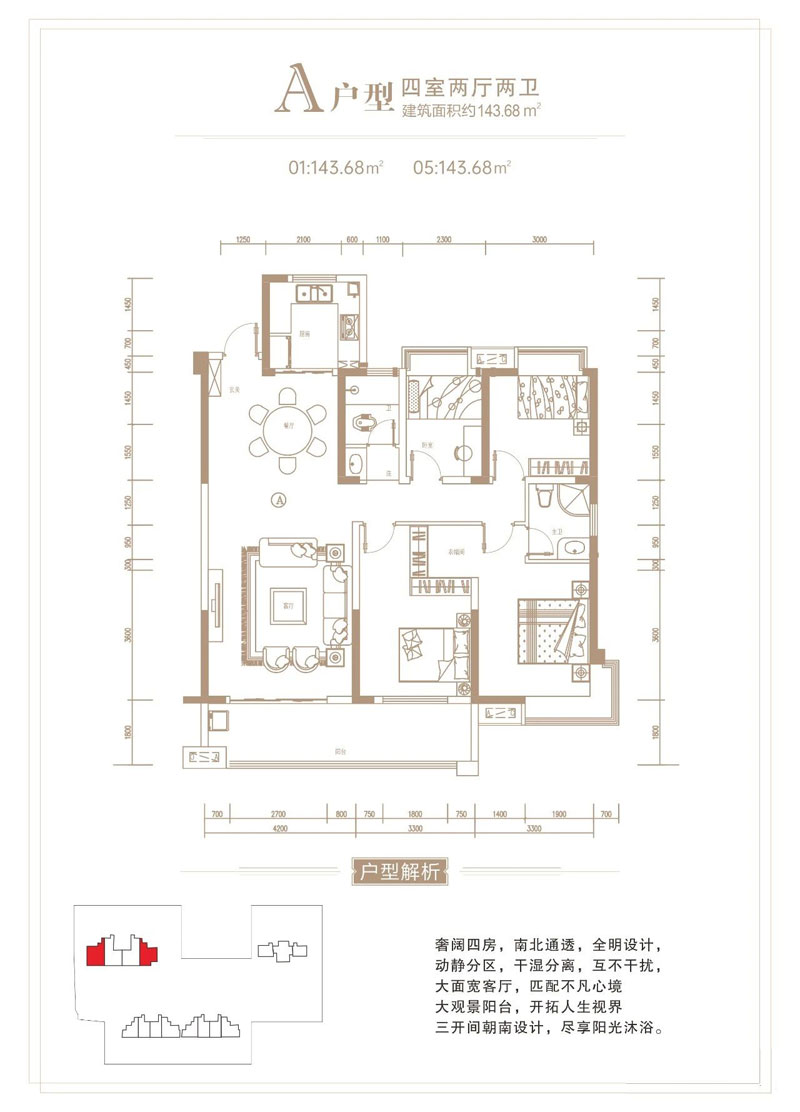 岳阳-临湘锦康天禧为您提供该项目A户型图片鉴赏