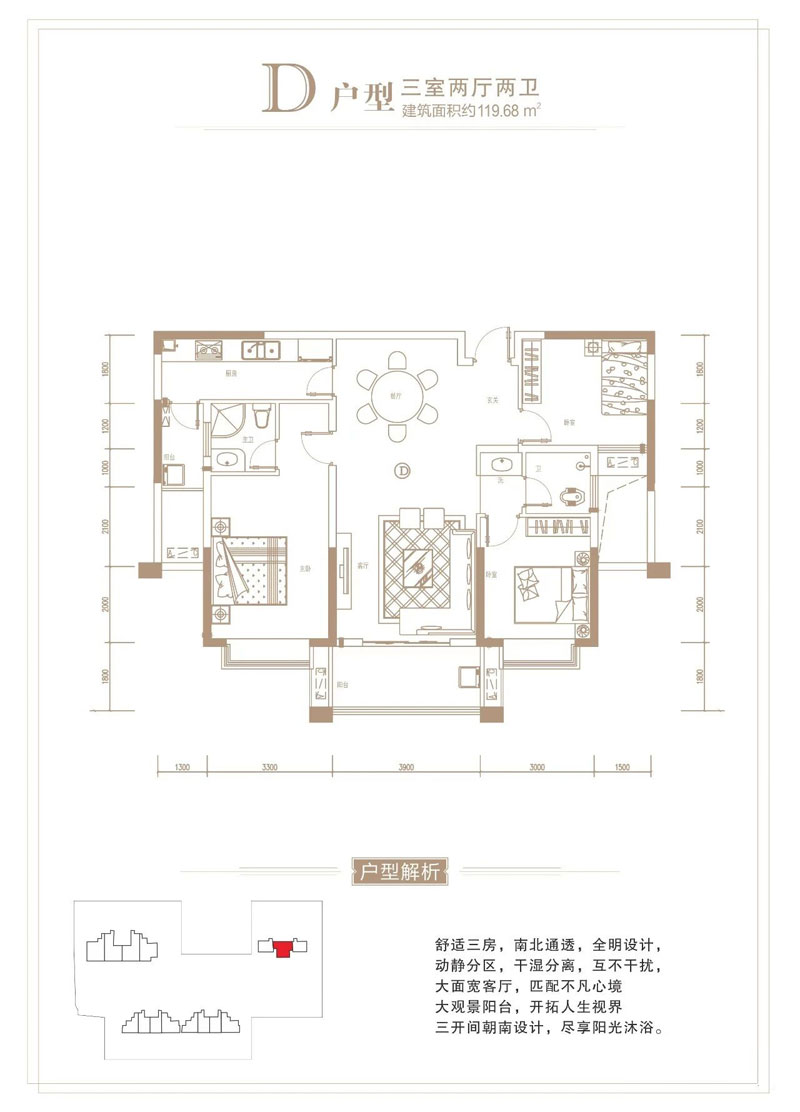 岳阳-临湘锦康天禧为您提供D户型图片详情鉴赏