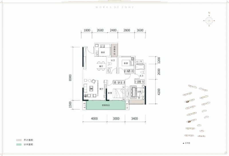 岳阳-平江伍市滨江小镇为您提供B户型图片详情鉴赏