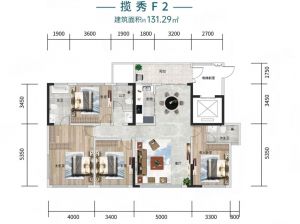 岳阳-岳阳楼区南湖院为您提供揽秀F2户型鉴赏